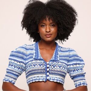 Farm Rio Crochet Blouse with mixed stitches